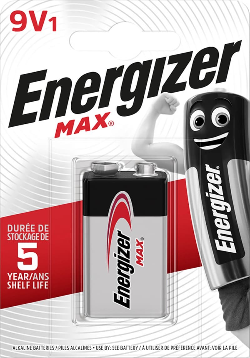 Baterie ENERGIZER Max 9V, dureaza cu 50% mai mult decat cele alkaline
