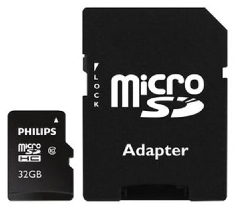Card memorie Micro SDHC, cu adaptor SD, clasa 10, PHILIPS - 32GB