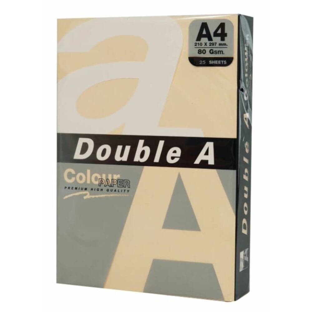 Hartie color pentru copiator A4, 80gsm, 25coli/top, Double A - gold intens