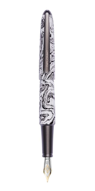 Stilou DIPLOMAT Aero, cu penita M, aurita 14kt. - volute