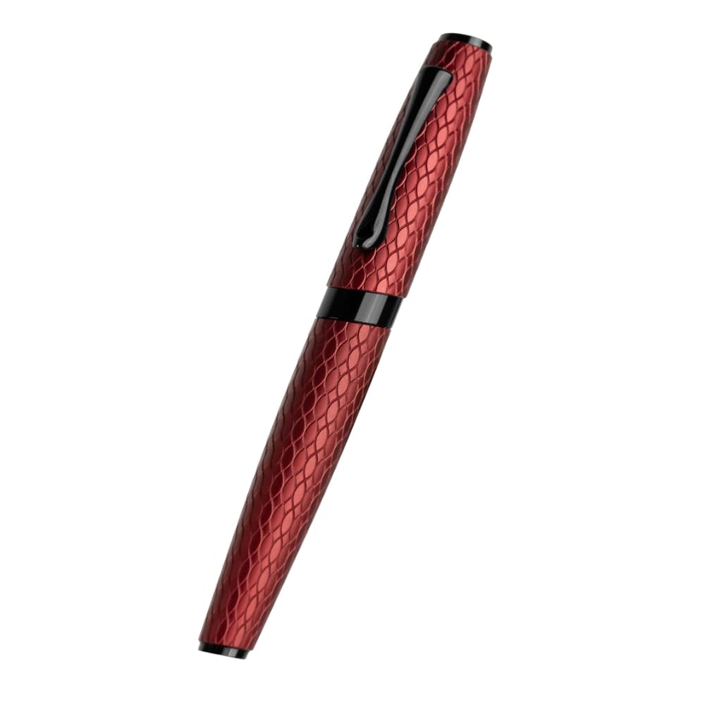 Stilou DIPLOMAT Cobra, cu penita M, din otel inoxidabil - burgundy guilloche