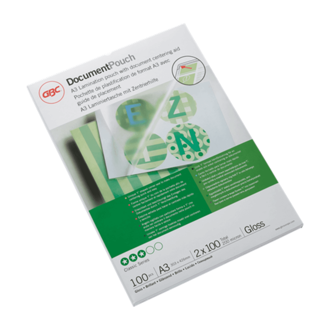 Folie laminare GBC, la cald, A3, 100 microni, 100 buc/set