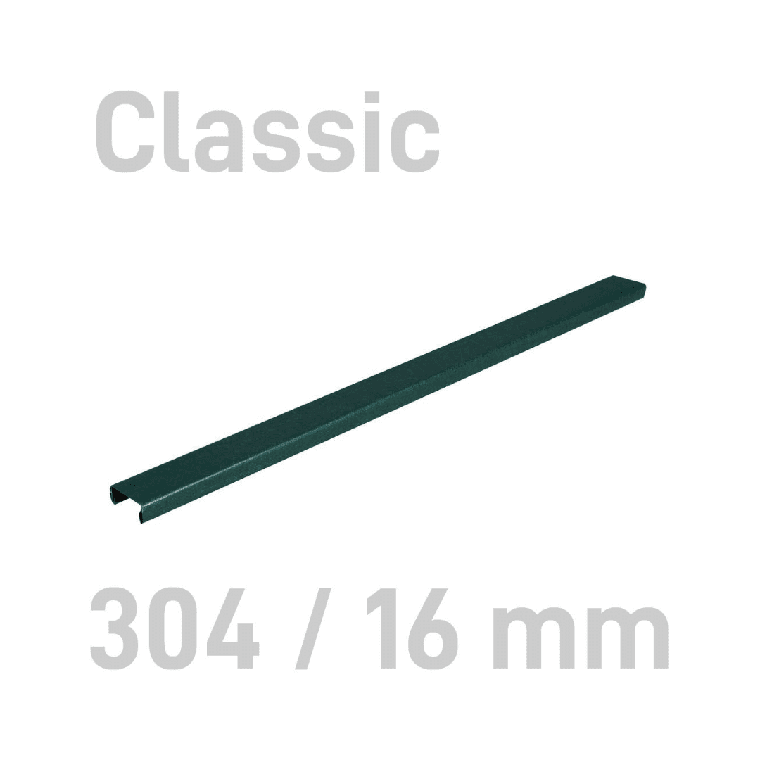 Sina metalica structura panzata, A4, 121-150 pag.(16 mm) 10 buc/set, Metal -BIND OPUS - verde
