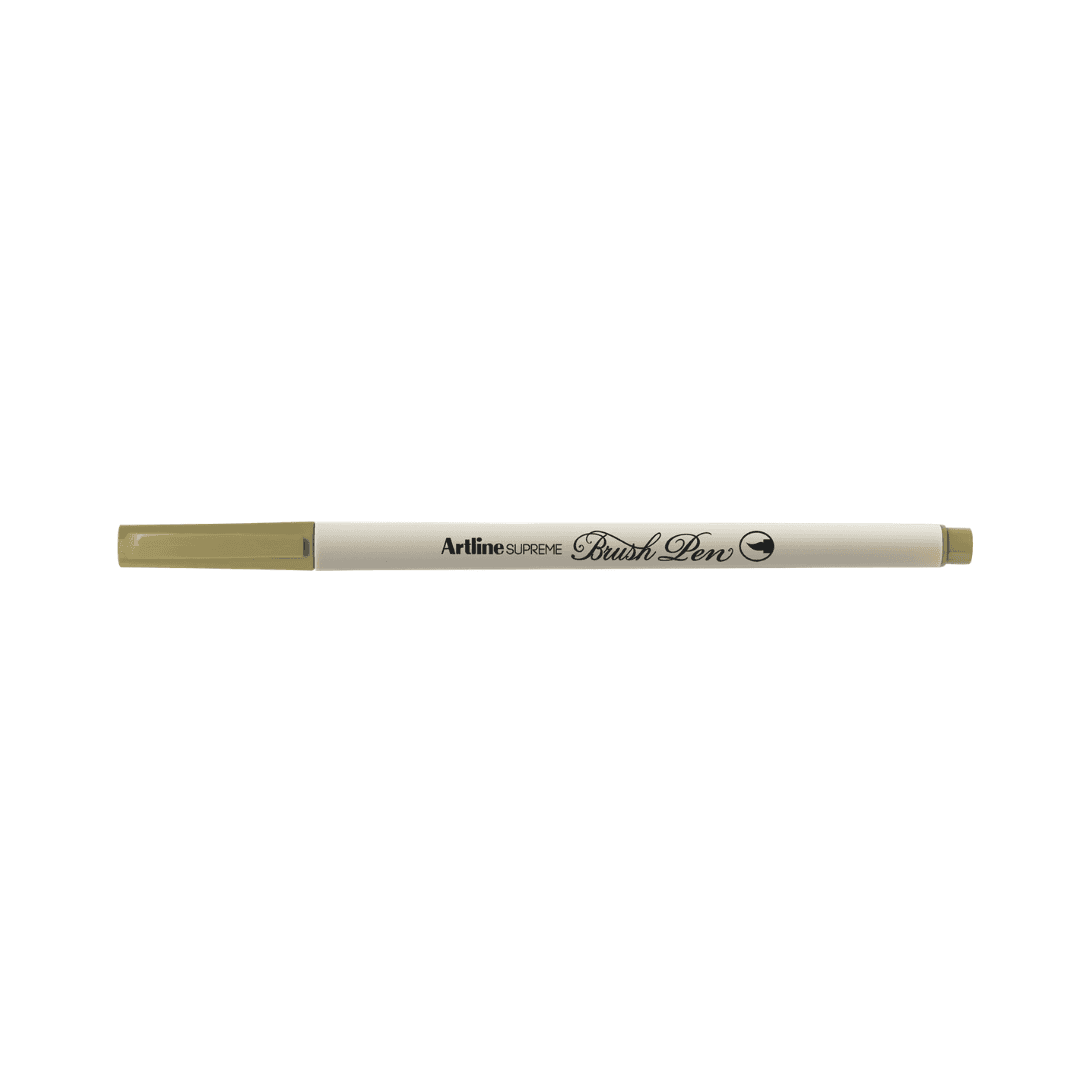 Carioca ARTLINE Supreme Brush Pen, varf flexibil (tip pensula) - verde masliniu