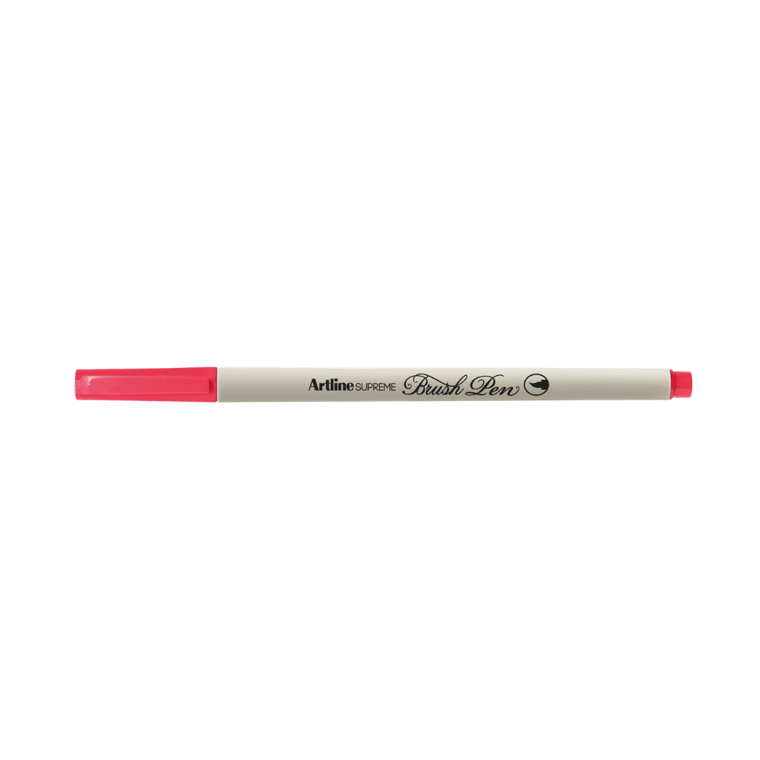 Carioca ARTLINE Supreme Brush Pen, varf flexibil (tip pensula) - rosu pal