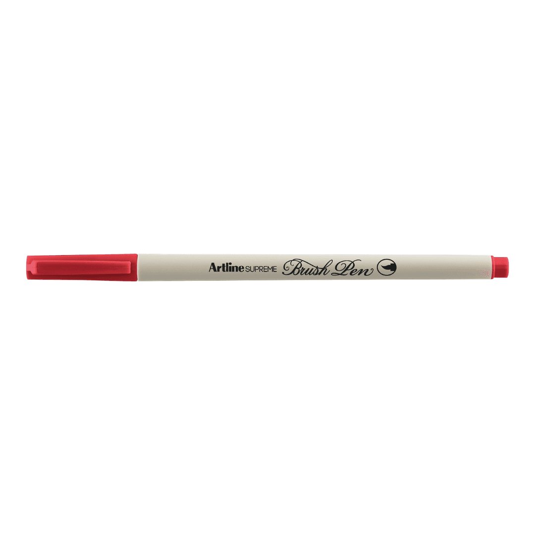 Carioca ARTLINE Supreme Brush Pen, varf flexibil (tip pensula) - rosu