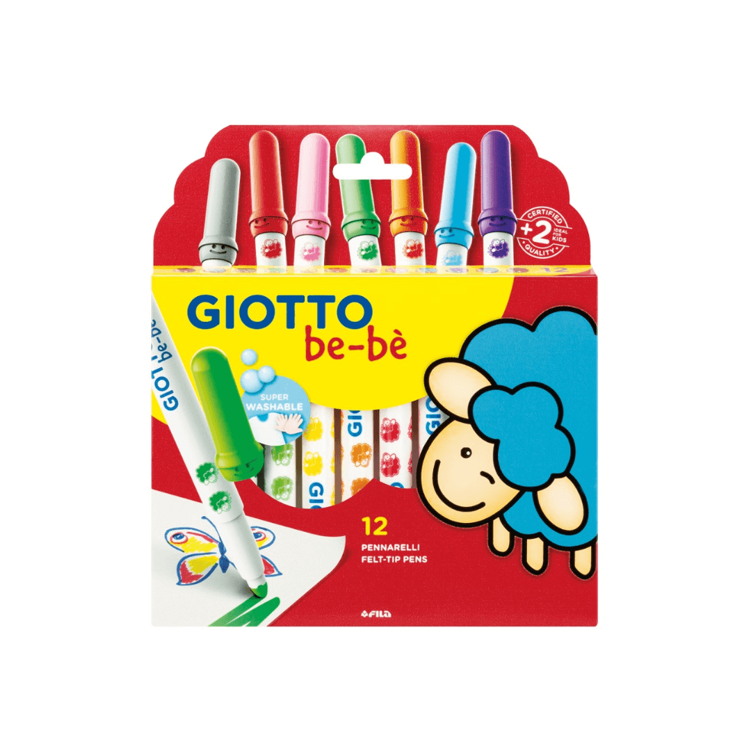 Carioca super lavabila, varf 5mm, 12 culori/cutie, GIOTTO be-be