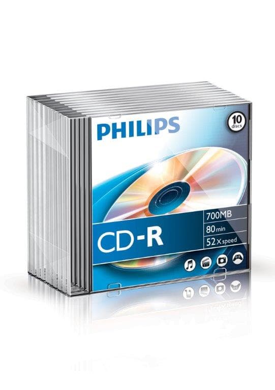 CD-R 700MB-80min Slimcase, 52x, PHILIPS