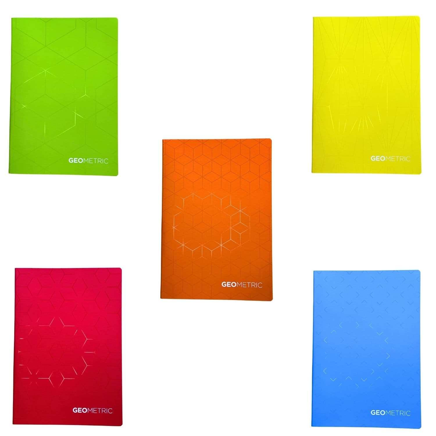 Caiet A4, 60 file, 80gsm, coperta carton 300gsm, design geometrics - velin