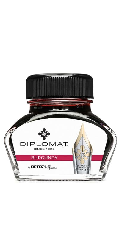 Calimara cu cerneala DIPLOMAT Octopus, 30 ml - visiniu