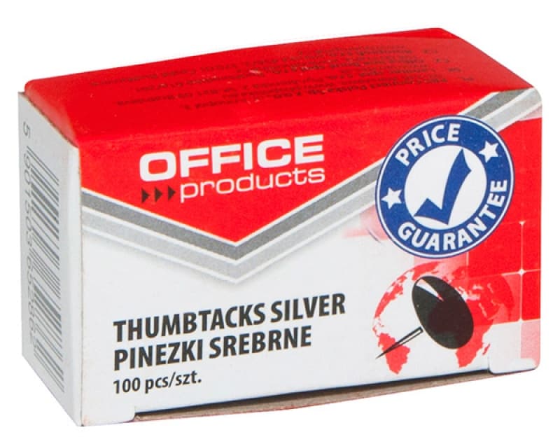 Pioneze metalice, 100 buc/cutie, Office Products
