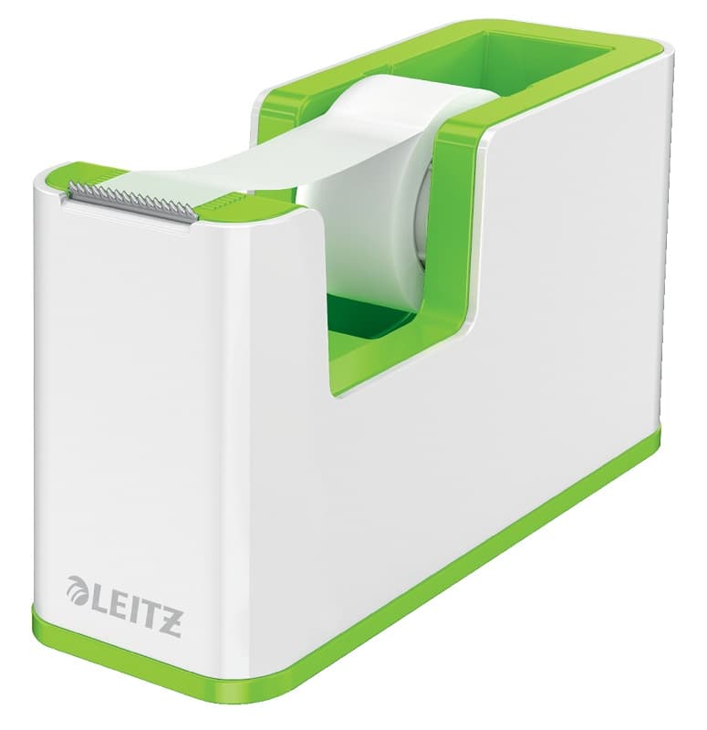 Dispenser banda adeziva LEITZ WOW, PS, banda inclusa, culori duale, alb-verde