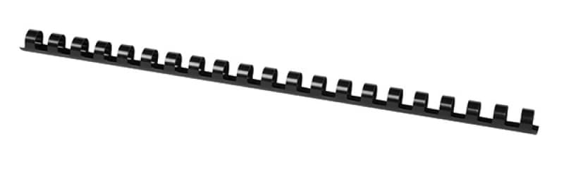 Inele plastic 12 mm, max 95 coli, 100buc/cut, Office Products - negru