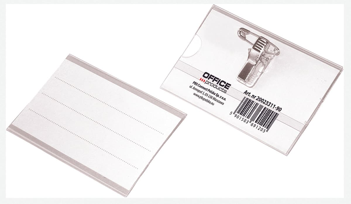 Ecuson cu ac si clip, 57 x 90 mm, Office Products