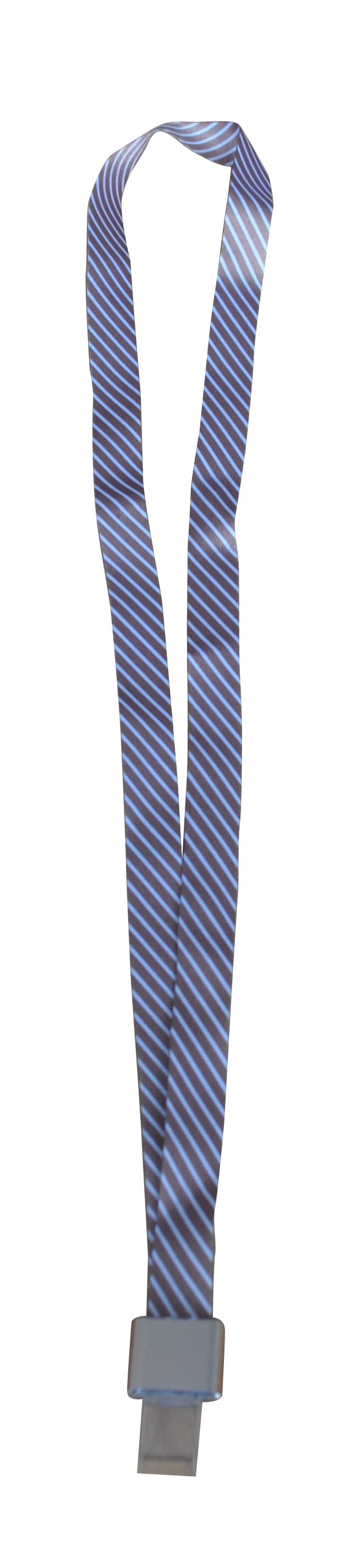 Snur textil, 15mm latime,clip metal, KEJEA - gri