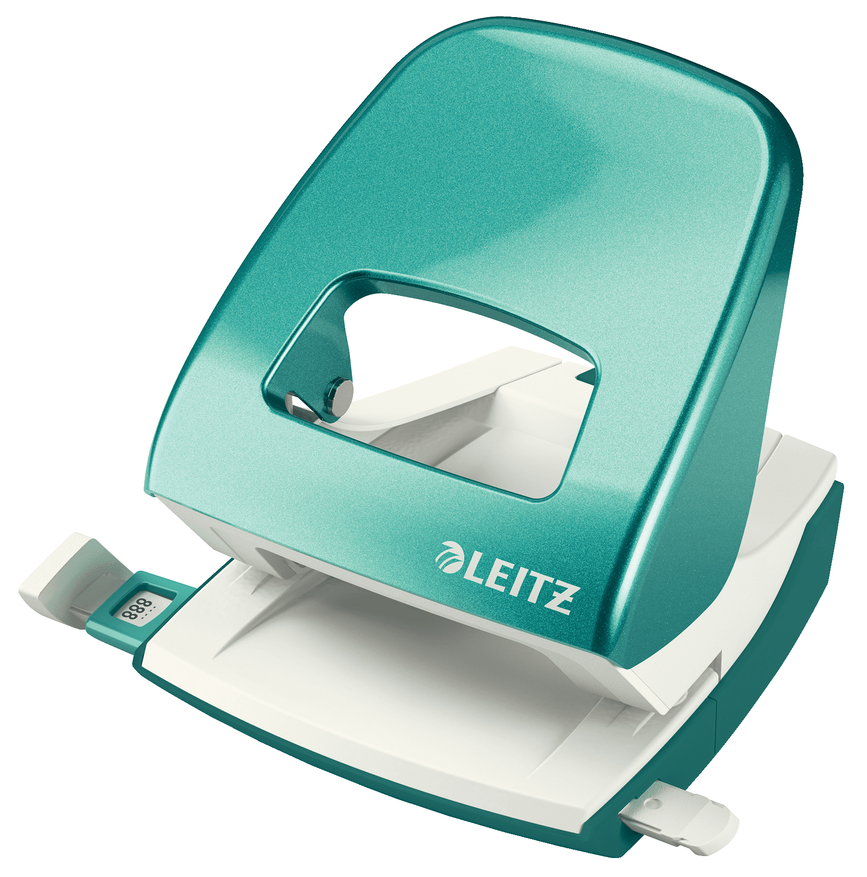 Perforator metalic LEITZ WOW 5008 NeXXt Series, 30 coli, turcoaz
