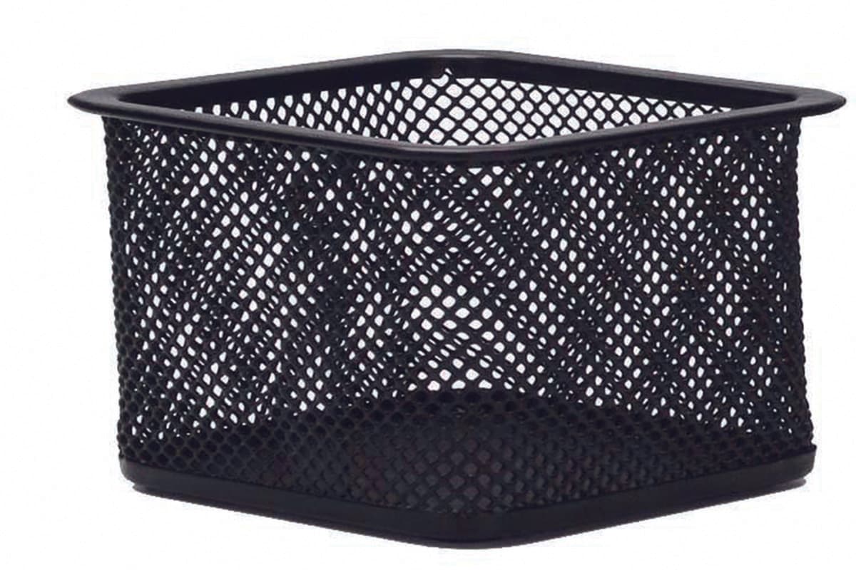 Suport metalic Mesh, pentru agrafe, forma patrata - 80 x 80 x 30mm, Q-Connect - negru