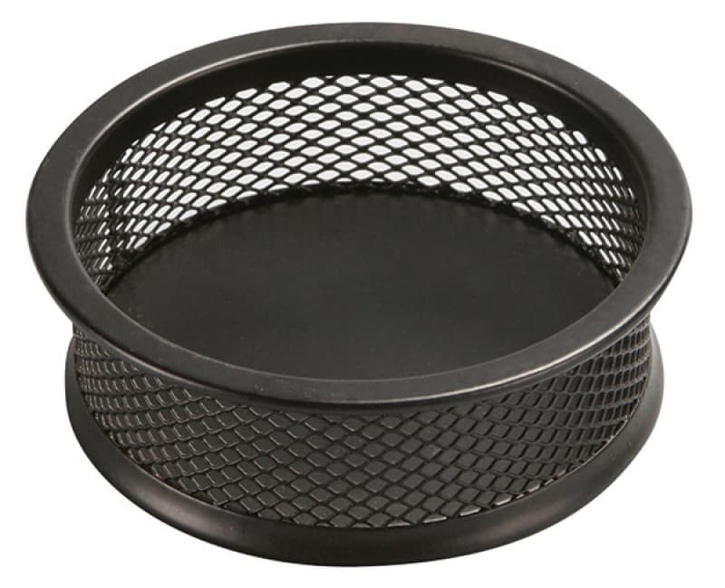 Suport metalic Mesh, pentru agrafe, forma rotunda - D90mm, H32mm, Q-Connect - negru