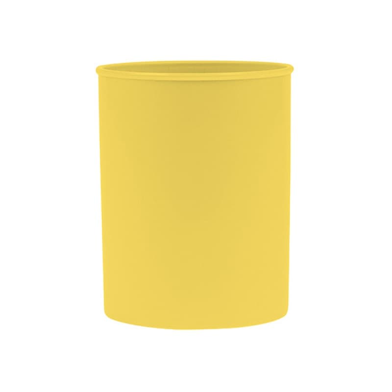 Suport plastic, cilindric, pentru instrumente de scris, D75mm, H-9.5cm, DONAU Life - galben pastel