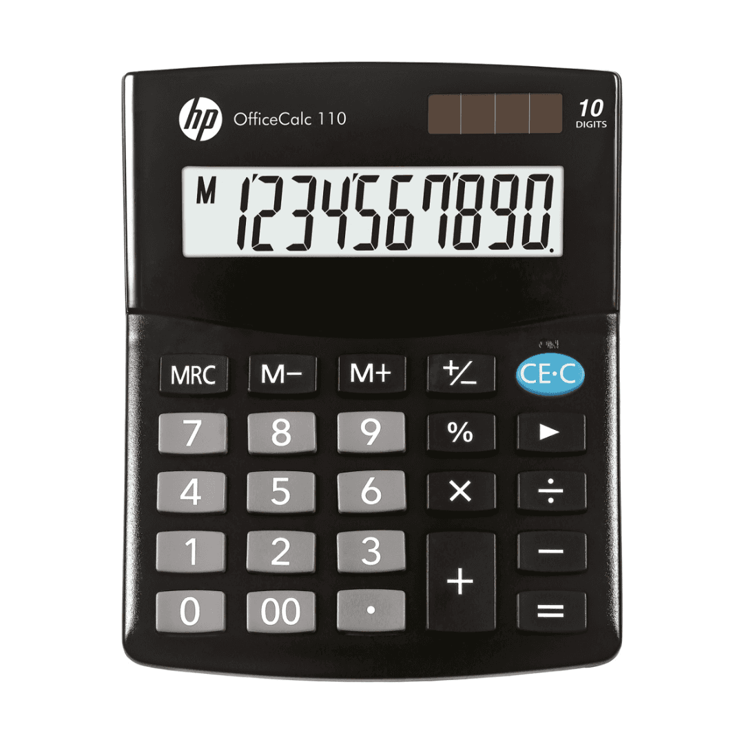 Calculator de birou, 10 digits, 125x101x33mm, solar power, HP OC110