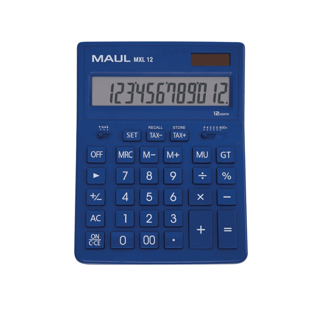 Calculator de birou, 12 digits, MAUL MXL12 - albastru deschis