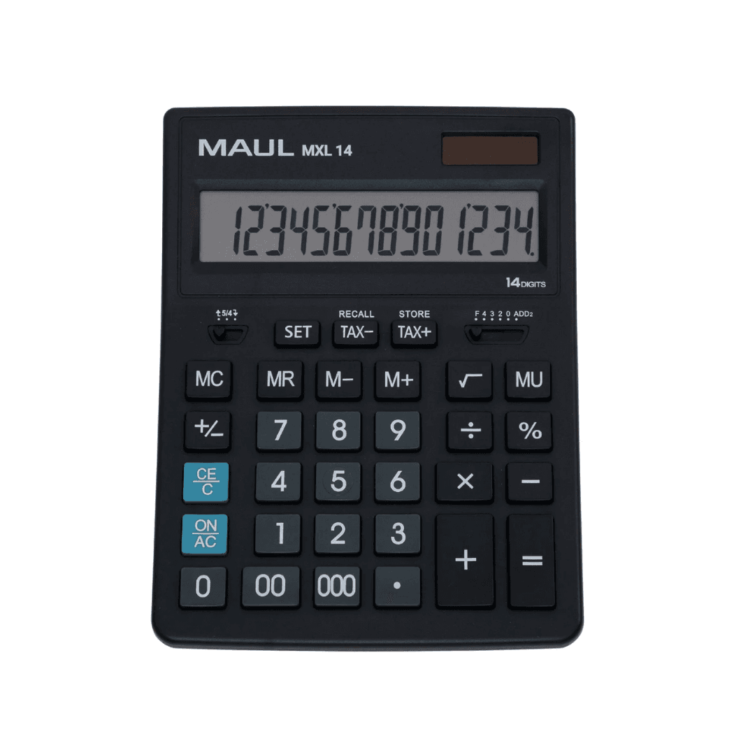 Calculator de birou, 14 digits, MAUL MXL14 - negru