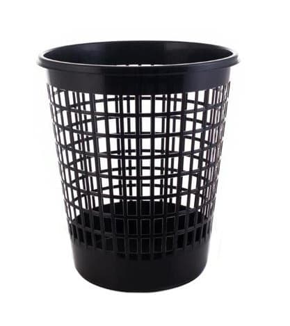 Cos plastic cu perforatii, capacitate 50l, PLAFOR - negru