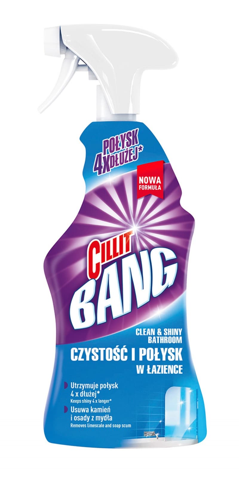 Cillit Bang, cu pulverizator, pentru bai, curata si straluceste, 750ml