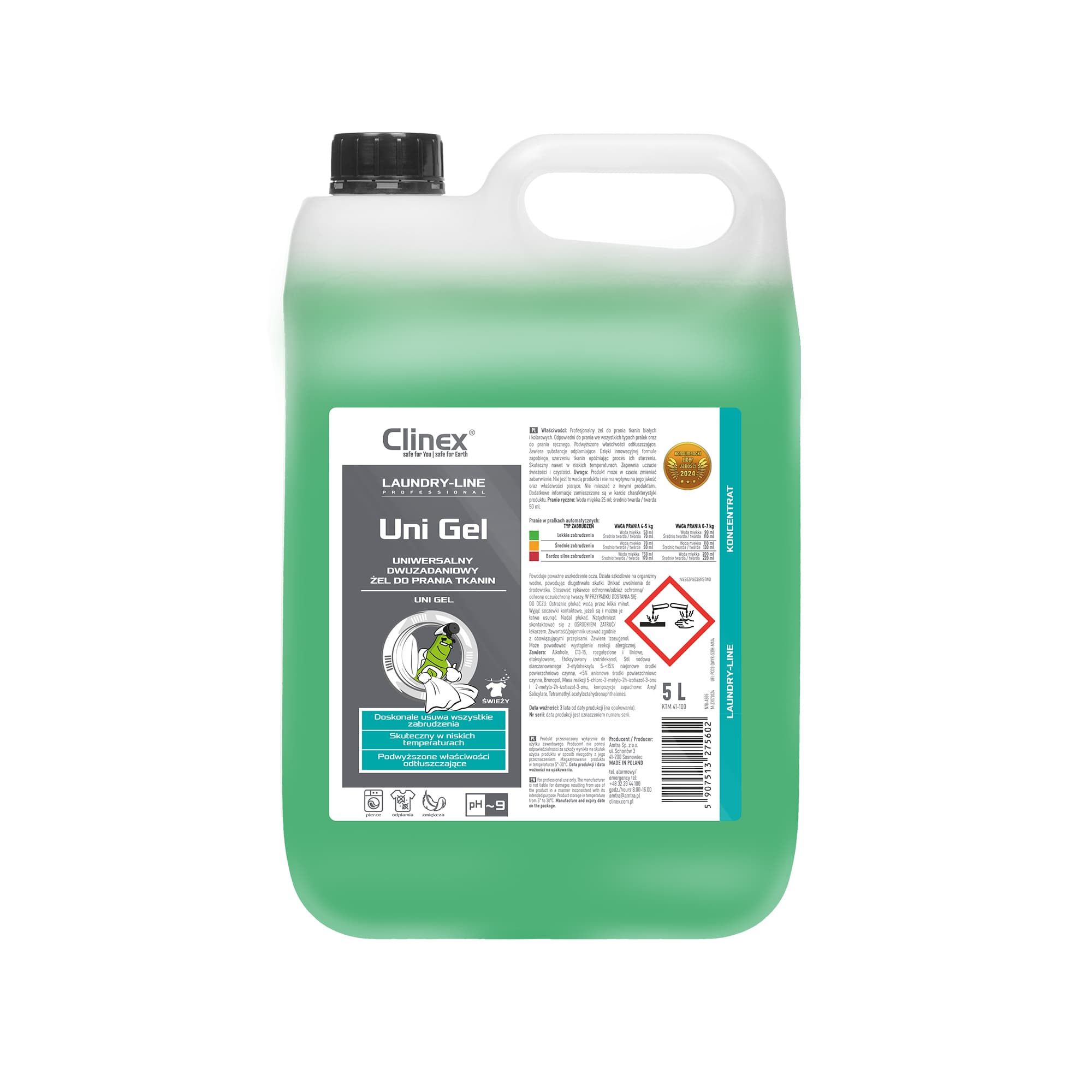 CLINEX Laundry Line Uni, 5 litri, detergent gel pentru rufe