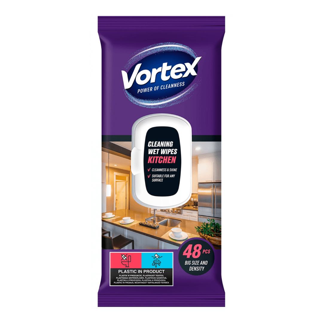 Servetele umede pentru bucatarii, 48buc/pachet, Vortex