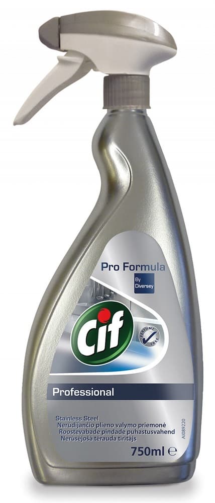 CIF Professional Stainless Steel, pulverizator, pt. curatat inox, suprafete rezistente la apa, 750ml