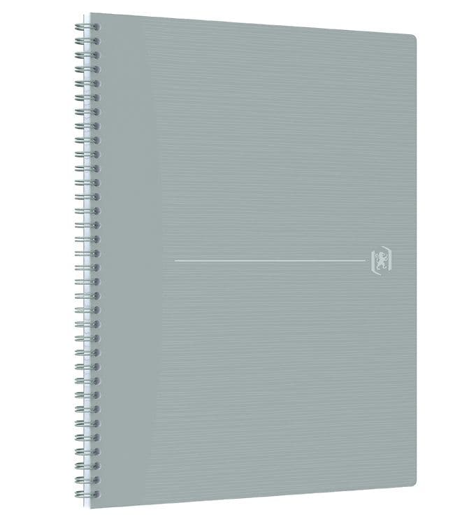 Caiet cu spirala, OXFORD Origins, A4+, 70 file-90gsm, Scribzee, coperta PP gri deschis - dictando