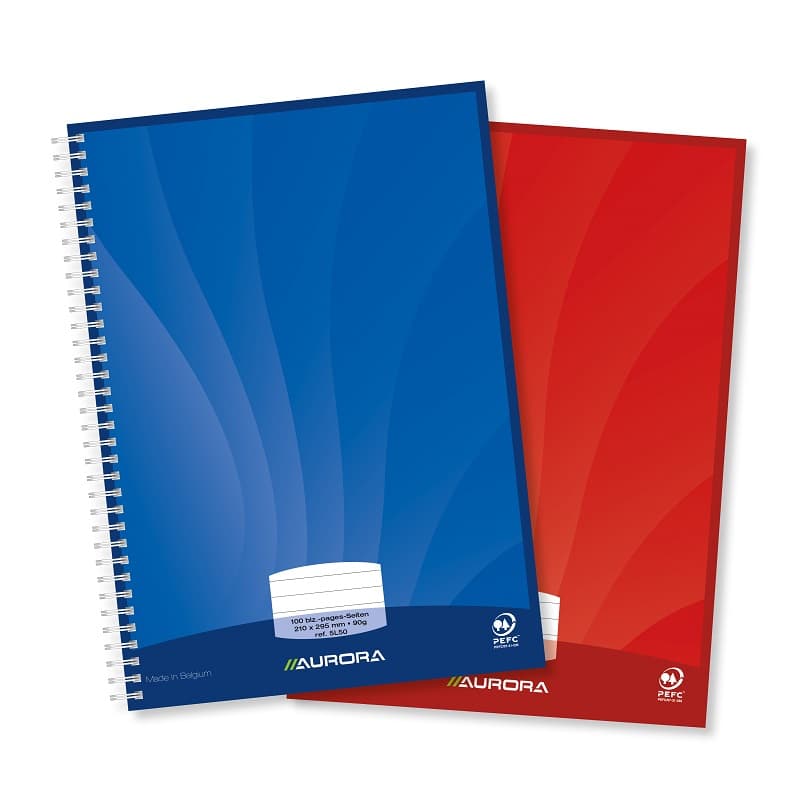 Caiet cu spirala, A4, 50 file - 90gsm, coperti carton lucios, AURORA Mano - dictando
