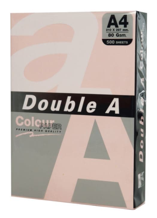 Hartie color pentru copiator A4, 80gsm, 500coli/top, Double A - pastel flamingo