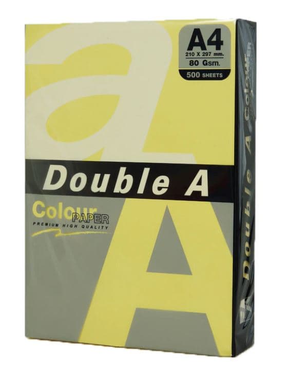 Hartie color pentru copiator A4, 80gsm, 500coli/top, Double A - pastel butter