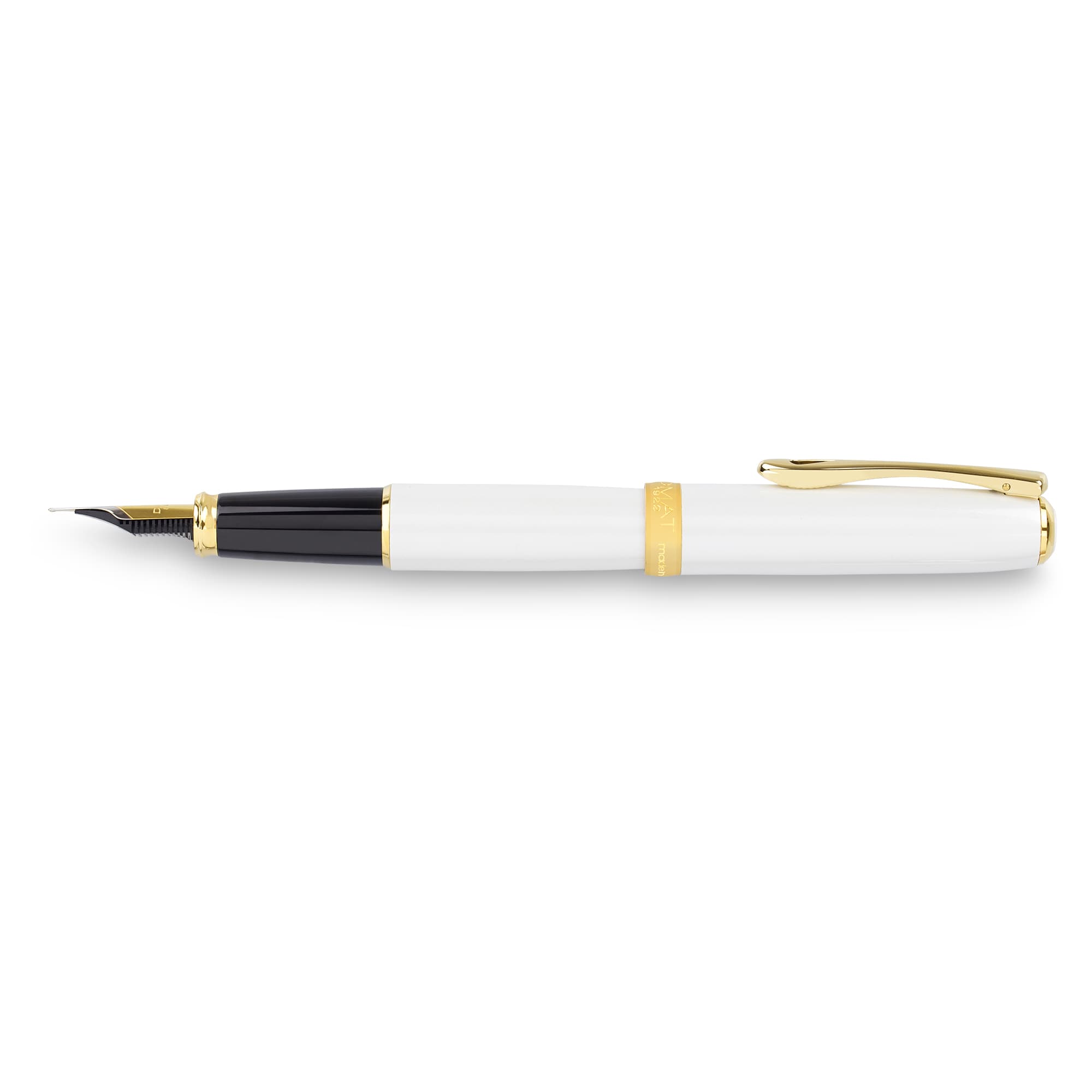 Stilou DIPLOMAT Excellence A2, cu penita M, din otel inoxidabil - Pearl White Gold