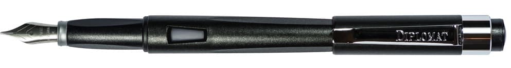 Stilou DIPLOMAT Magnum, cu penita M, din otel inoxidabil - crow black