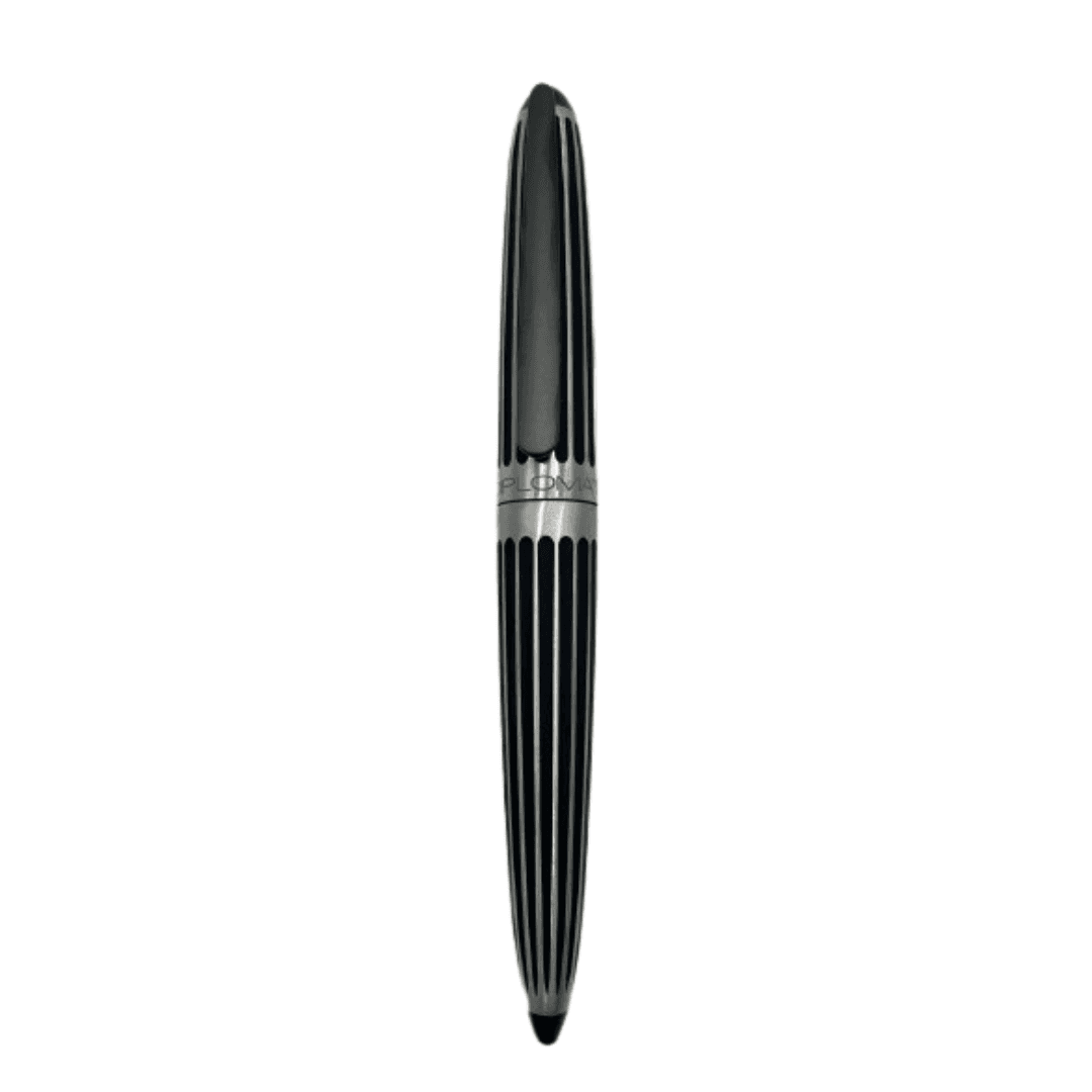 Stilou DIPLOMAT Aero, cu penita M, aurita 14kt. - stripes black