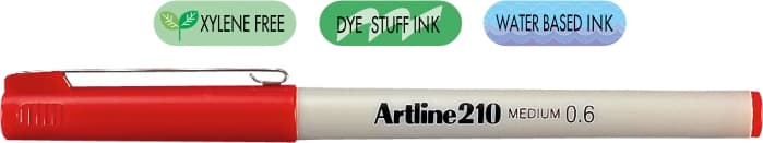 Liner ARTLINE 210, varf fetru 0.6mm - rosu