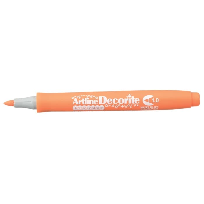 Marker ARTLINE Decorite, varf rotund 1.0mm - portocaliu pastel