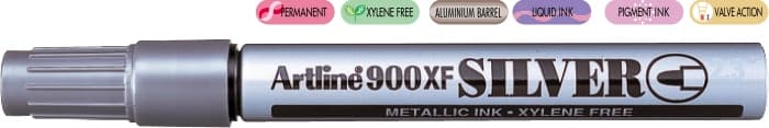 Marker cu vopsea ARTLINE 900XF, corp metalic, varf rotund 2.3mm - argintiu