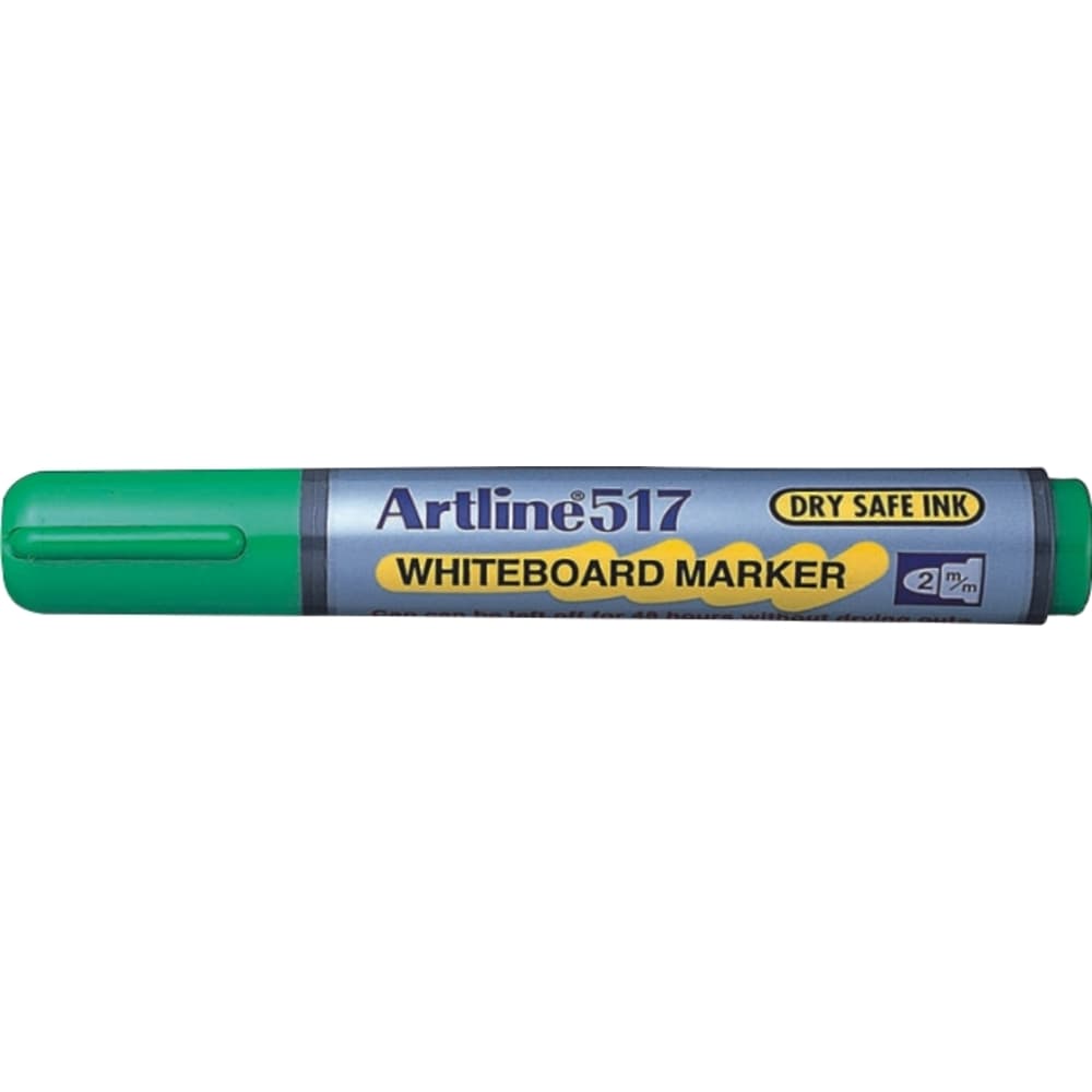 Marker pentru tabla de scris ARTLINE 517 - Dry safe ink 48h, varf rotund 2.0mm - verde