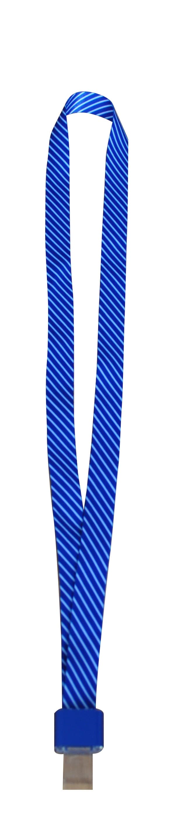 Snur textil, 15mm latime,clip metal, KEJEA - albastru