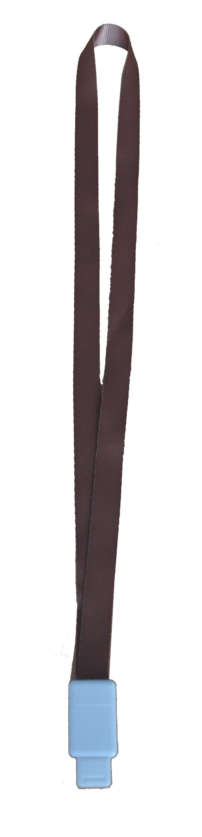 Snur textil, 15mm latime,clip retractabil, KEJEA - cafeniu