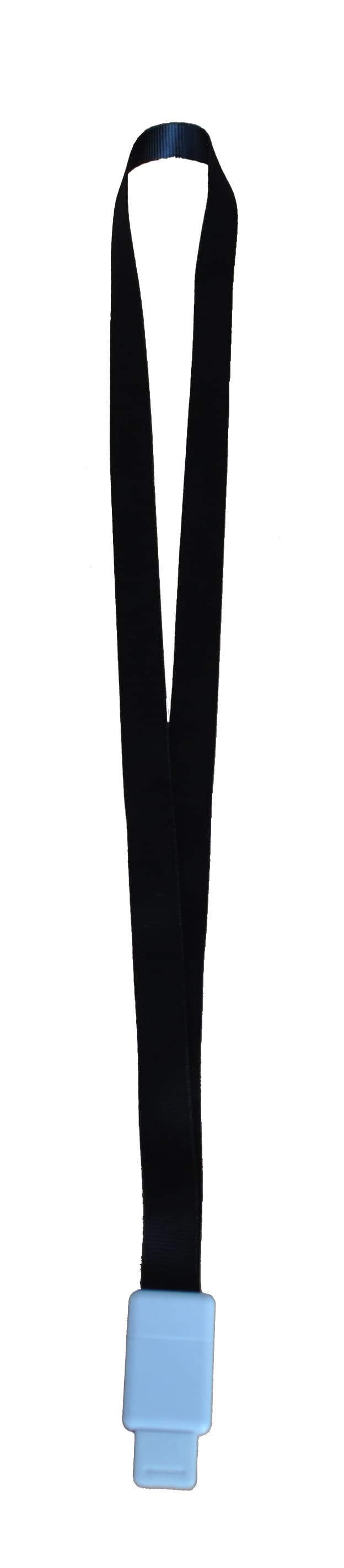 Snur textil, 15mm latime,clip retractabil, KEJEA - negru
