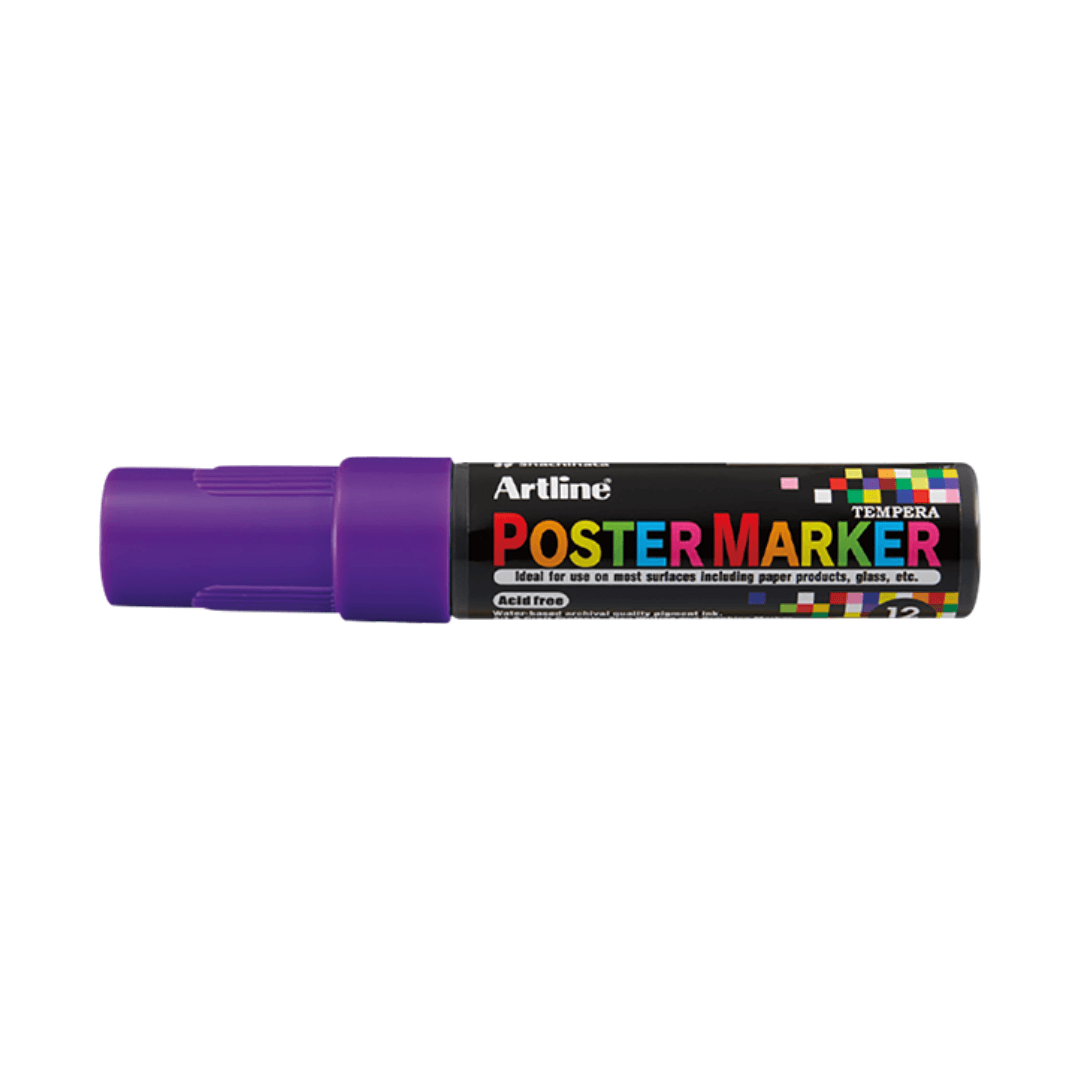 Marker pentru poster ARTLINE, corp plastic, varf tesit 12mm - mov