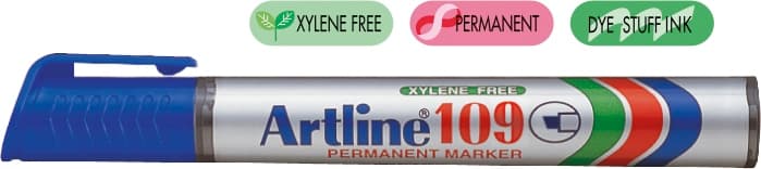 Permanent marker ARTLINE 109, corp plastic, varf tesit 2.0-5.0mm - albastru