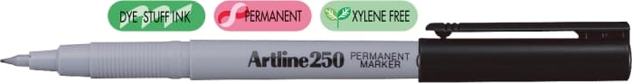 Permanent marker ARTLINE 250, corp plastic, varf rotund 0.4mm - negru