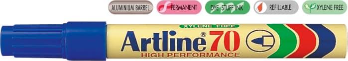 Permanent marker ARTLINE 70, corp metalic, varf rotund 1.5mm - albastru