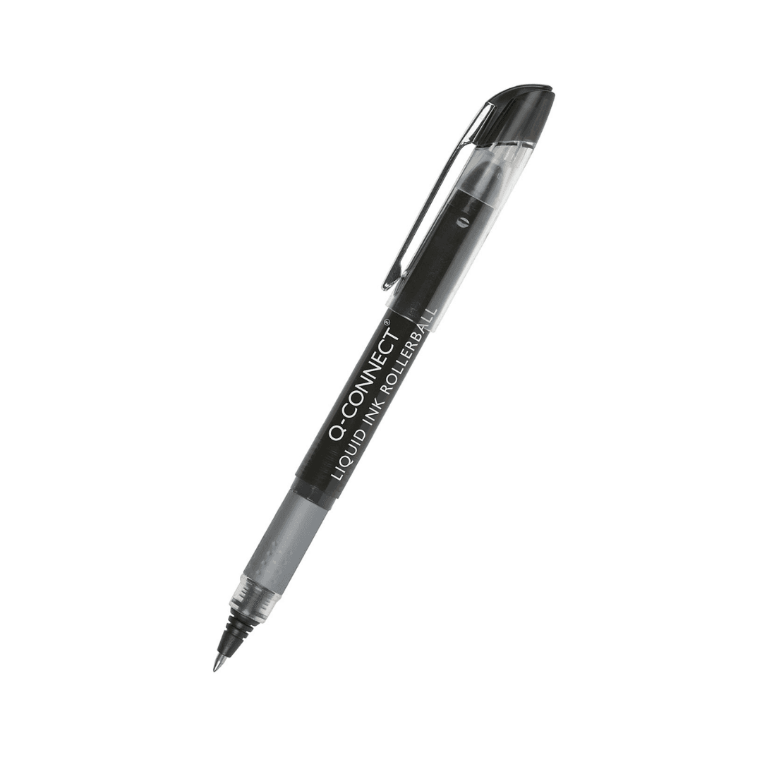 Roller cu cerneala lichida, varf 0.5mm, Q-Connect - negru